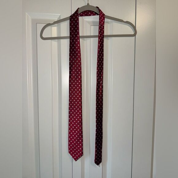 JOS. A BANKS PAISLEY MAROON TIE - Picture 1 of 6